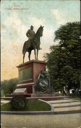 Ak Kiel, Kaiser Wilhelm-Denkmal