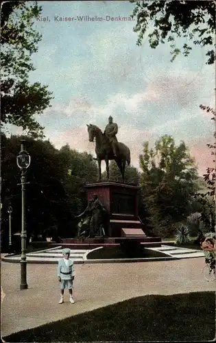 Ak Kiel, Kaier Wilhelm-Denkmal