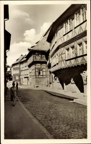 Ak Nordhausen am Harz, Blasiusstraße, Fachwerkhäuser