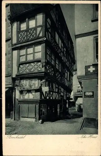 Ak Bernkastel Kues an der Mosel, Fachwerkhaus