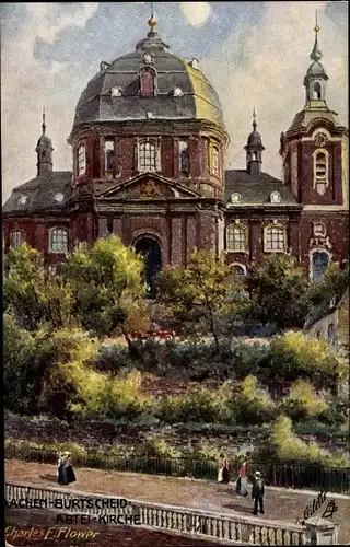 Künstler Ak Flower, C., Burtscheid Aachen Nordrhein Westfalen, Abtei-Kirche