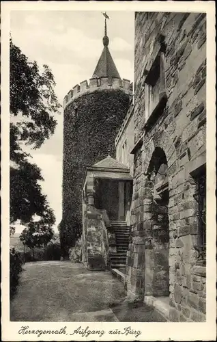 Ak Herzogenrath Nordrhein Westfalen, Aufgang zur Burg