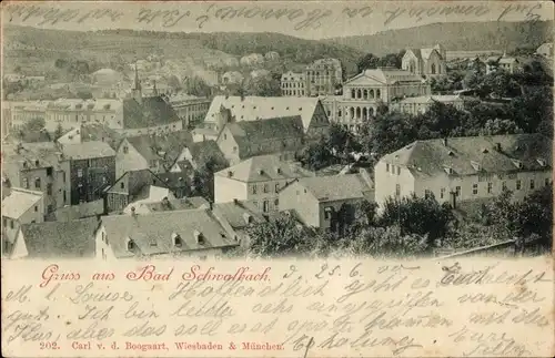 Ak Bad Schwalbach im Taunus, Panorama vom Ort