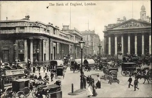 Ak London England, general view of the Bank of England