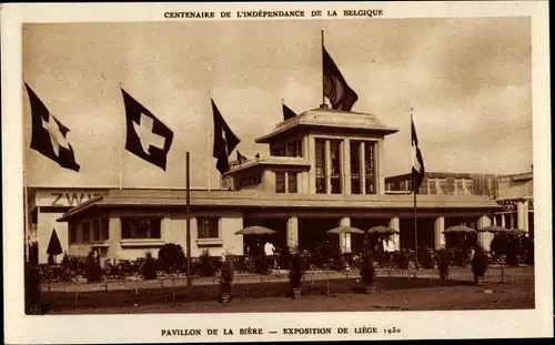 Ak Liège Wallonien Lüttich, Exposition Int., Weltausstellung 1930, Pavillon de la Bière, Schweiz