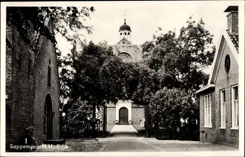 Ak Sappemeer Groningen Niederlande, Ned. Herv. Kerk