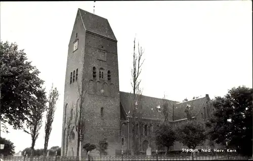 Ak Stedum Groningen Niederlande, Ned. Herv. Kerk