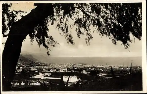 Foto Ak Tenerife Teneriffa Kanarische Inseln Spanien, Durchblick zum Ort