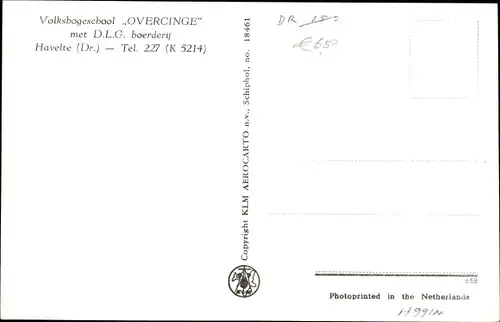 Ak Havelte Drenthe Niederlande, Volkshogeschool Overcinge