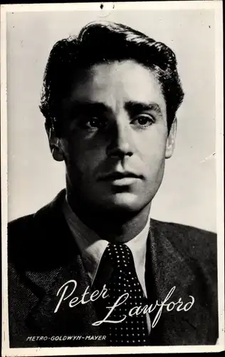 Ak Schauspieler Peter Lawford, Portrait, Autogramm