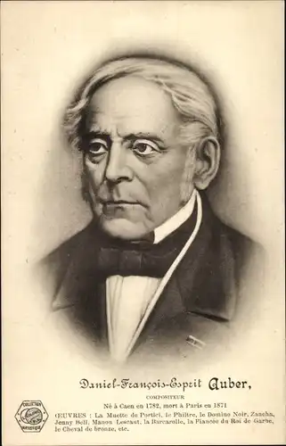 Ak Komponist Daniel François Esprit Auber, Portrait