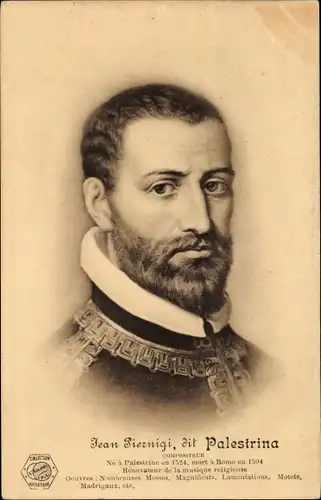 Ak Komponist Jean Piernigi, dit Palestrina, Portrait