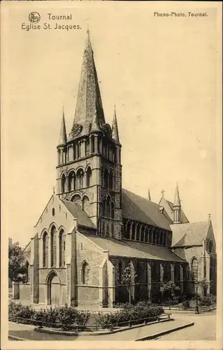 Ak Tournai Wallonien Hennegau, Eglise St. Jacques