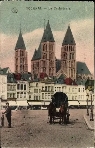 Ak Tournai Wallonien Hennegau, La Cathedrale
