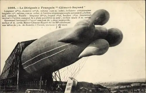 Ak Le Dirigeable Francois Clement Bayard, Zeppelin
