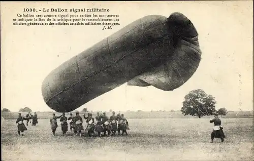 Ak Le Ballon signal militaire, Zeppelin