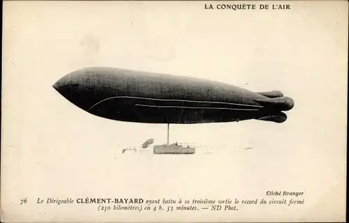 Ak La Conquete de l'Air, Le Dirigeable Clement Bayard, Zeppelin