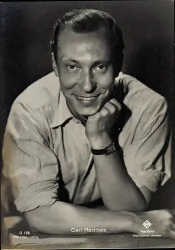 Ak Schauspieler Carl Raddatz, Portrait