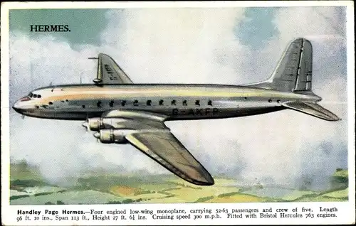 Ak Britisches Passagierflugzeug, Handley Page Hermes