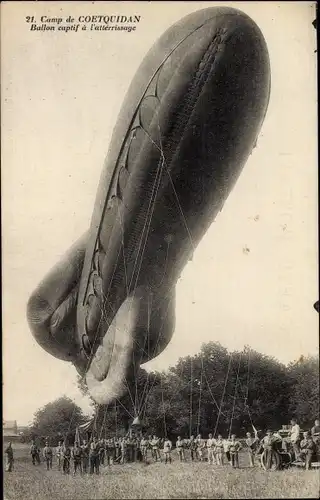 Ak Camp de Coetquidan, Ballon captif a l'atterrissage