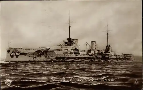 Ak Deutsches Kriegsschiff, SMS von der Tann, Kaiserliche Marine