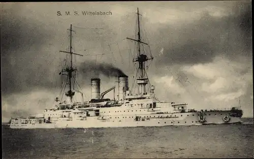 Ak Deutsches Kriegsschiff, SMS Wittelsbach, Kaiserliche Marine