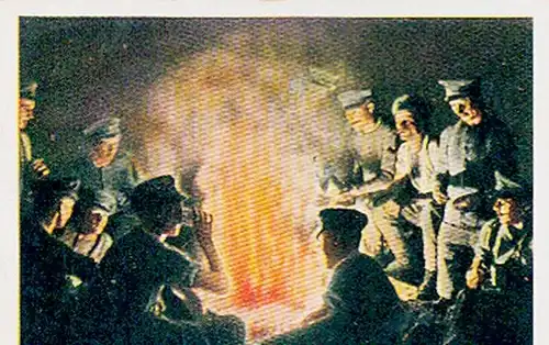 Sammelbild Der Weltkrieg 1914/18, Die Kämpfe in den deutschen Kolonien Nr. 252, Lagerfeuer, DSWA