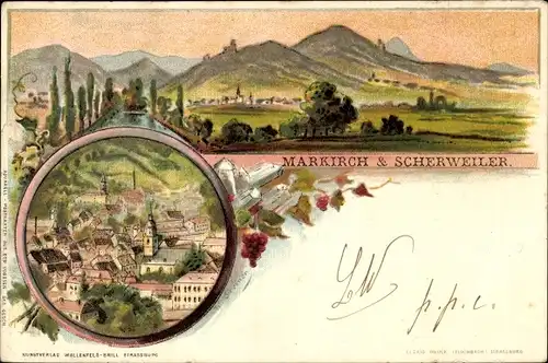 Künstler Litho Greiner, K., Scherwiller Scherweiler Elsass Bas Rhin, Sainte Marie aux Mines Markirch