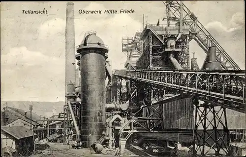 Ak Knutange Kneuttingen Lothringen Moselle, Oberwerk Hütte Friede