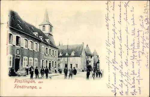 Ak Fénétrange Finstingen Lothringen Moselle, Straßenpartie, Apotheke