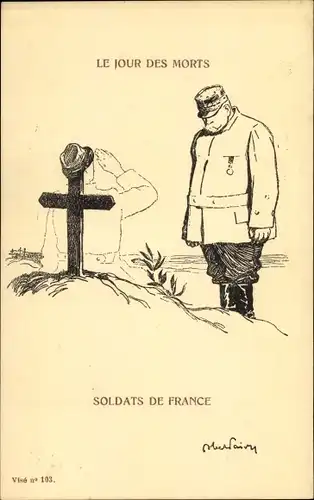 Künstler Ak Le Jour des Morts, Soldats de France, Général Joseph Joffre