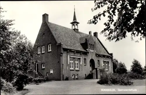 Ak Wanssum Limburg Niederlande, Gemeentehuis