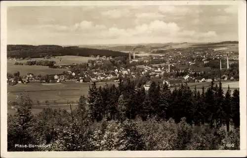Ak Plaue Bernsdorf Flöha in Sachsen, Panorama