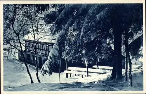 Ak Ansprung Marienberg im Erzgebirge, Gasthaus Hüttstadtmühle