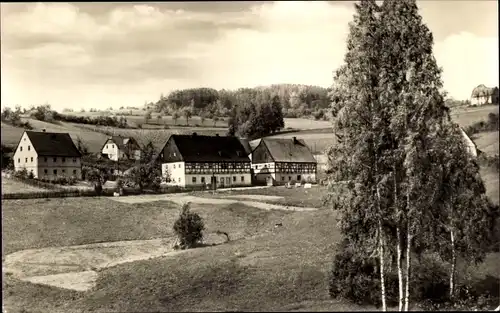 Ak Schindelbach Großrückerswalde im Erzgebirge, Teilansicht des Ortes