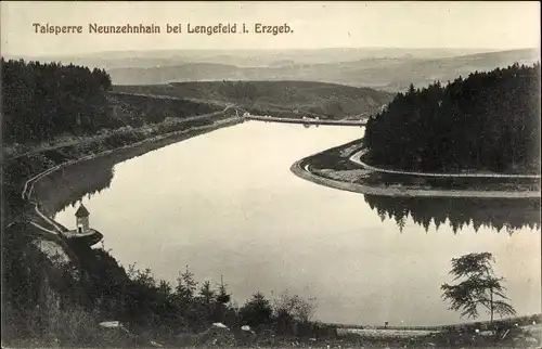 Ak Neunzehnhain Lengefeld Erzgebirge, Talsperre, Fluss