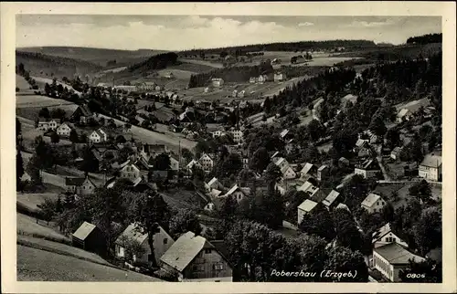 Ak Pobershau Marienberg im Erzgebirge, Panorama