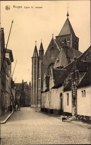 Ak Bruges Brügge Flandern Westflandern, Église St. Jacques