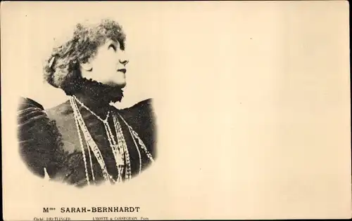 Ak Französische Schauspielerin Sarah Bernhardt