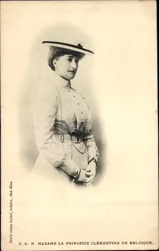 Ak Madame la Princesse Clementine de Belgique