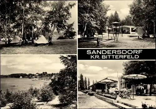 Ak Sandersdorf, Blick auf Zeltplatz, Spielplatz, Cafe