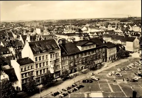 Ak Zeitz an der Weißen Elster im Burgenlandkreis, Friedensplatz