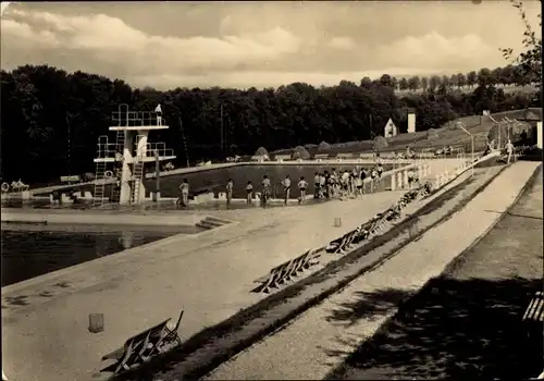 Ak Bad Kösen Naumburg an der Saale, Bad der Jugend, Sprungturm