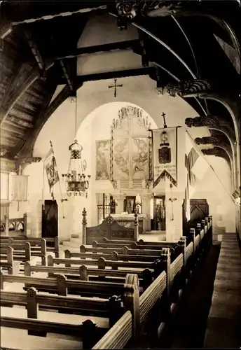 Ak Lützen im Burgenlandkreis, Inneres der Gustav-Adolf-Kapelle, erbaut 1906-1907
