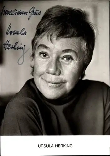 Ak Schauspielerin Ursula Herking, Portrait, Autogramm