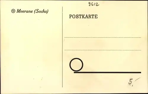 Foto Ak Meerane in Sachsen, Straßenpartie