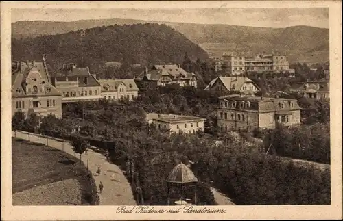 Ak Bad Kudowa Schlesien, Teilansicht des Ortes mit Sanatorium