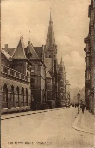 Ak København Kopenhagen Dänemark, Jesu Hjerte Kirke