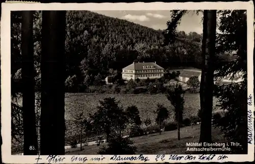 Ak Mühltal Eisenberg im Saale Holzland Kreis, Blick auf die Amtsschreibermühle