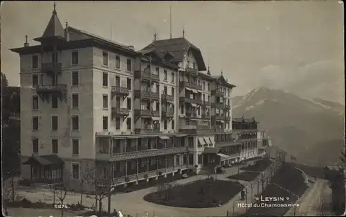 Foto Ak Leysin Kanton Waadt, Hotel du Chamossaire